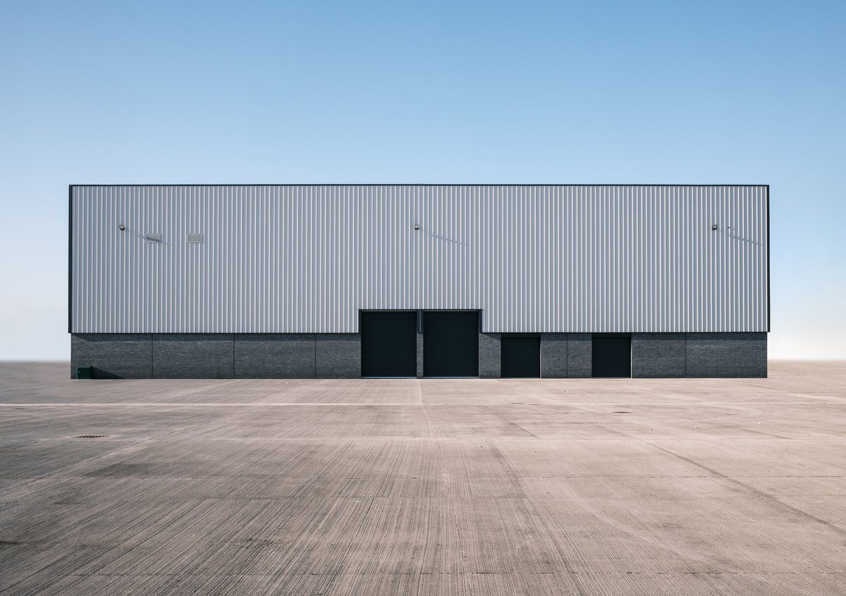 Large modern industrial distribution warehouse